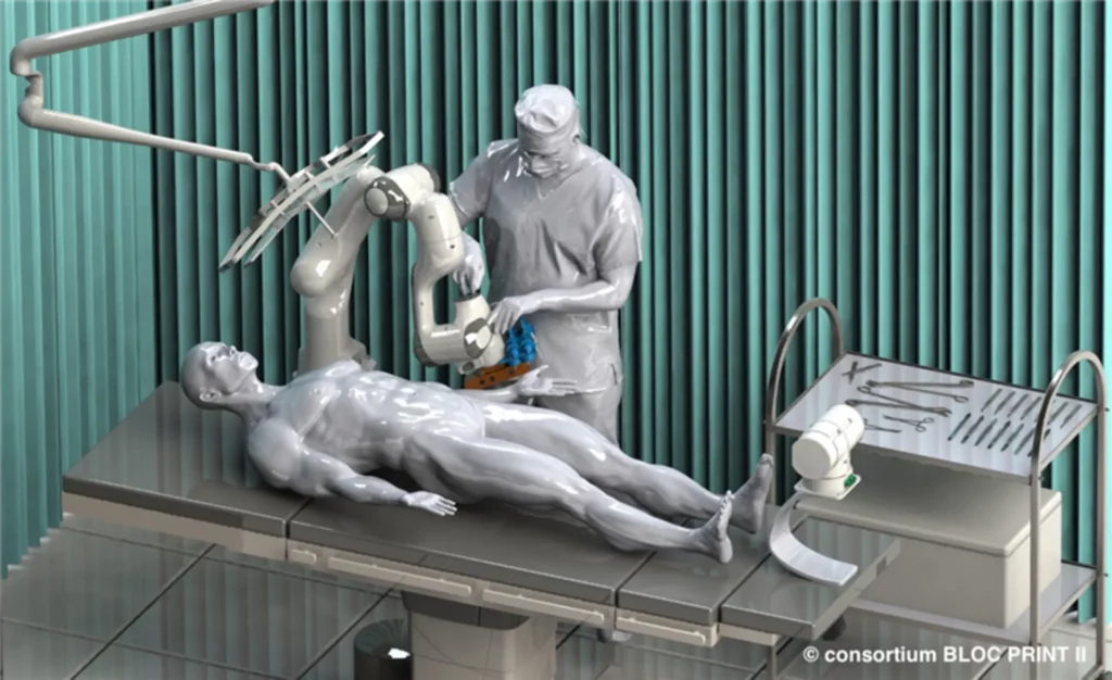 Plateforme robotique de bio-impression 3D in situ développée par LabSkin