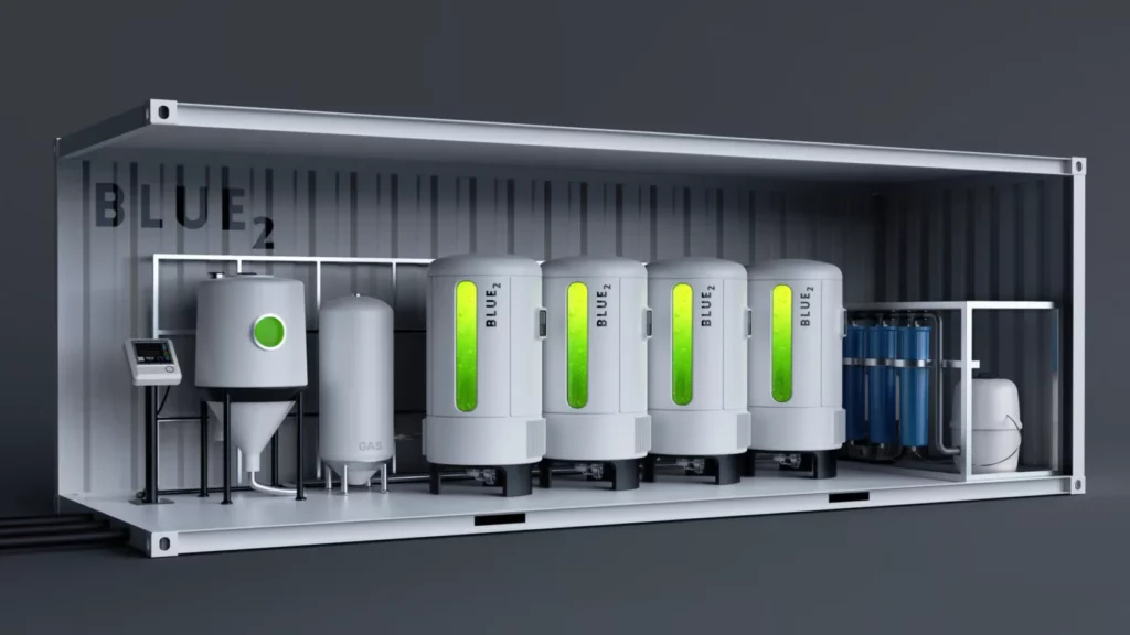 Microalgae based CO2 conversion system for sustainable industrial applications