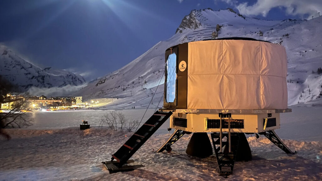 Habitat Eurohab II testé à Tignes par Spartan Space, exemple d’innovation du New Space français pour les milieux extrêmes