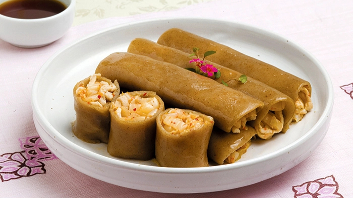 Memil jeonbyeong, Korean buckwheat pancakes, a traditional speciality from South Korea.