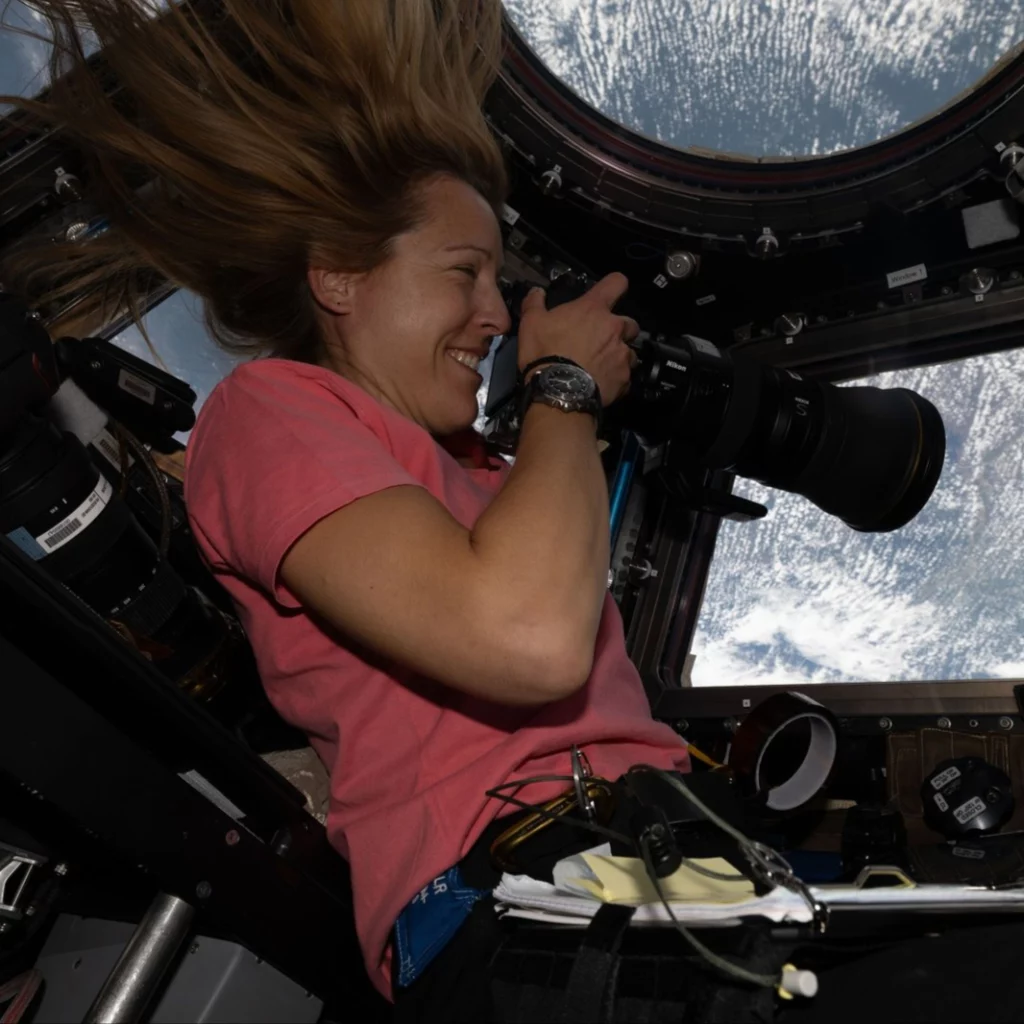 Sophie Adenot, a French ESA astronaut, is photographing the Earth from the ISS as part of Europe’s space exploration programme.