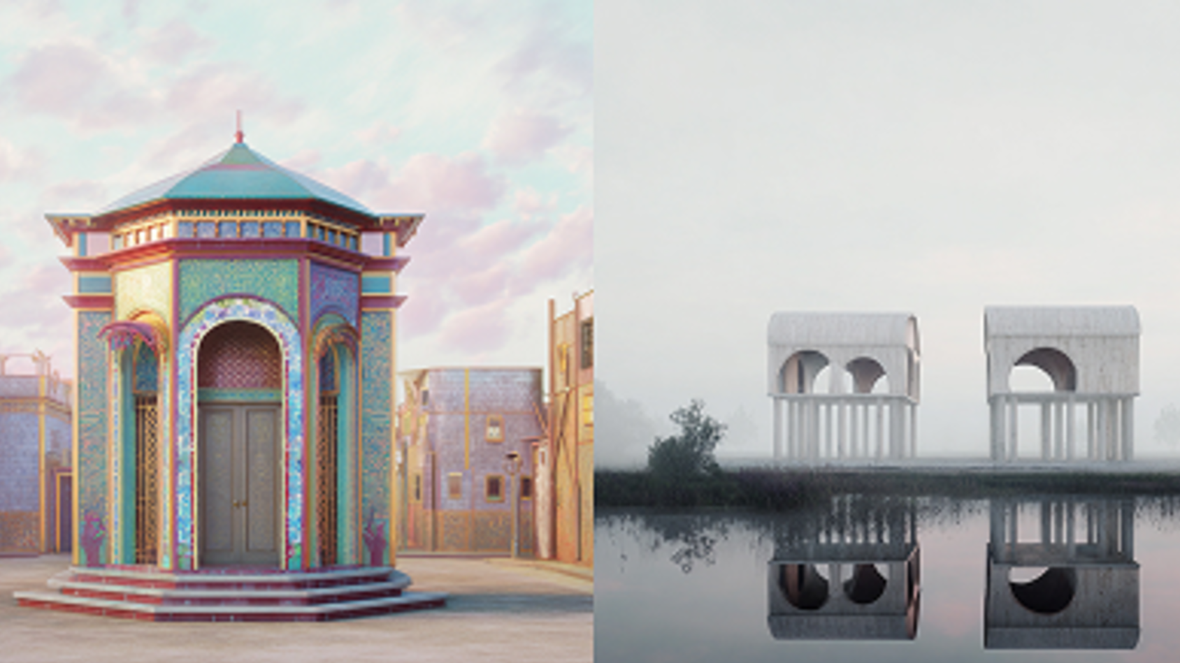 Experimental architectures at Pavilion Atlas explore territorial narratives and nation branding